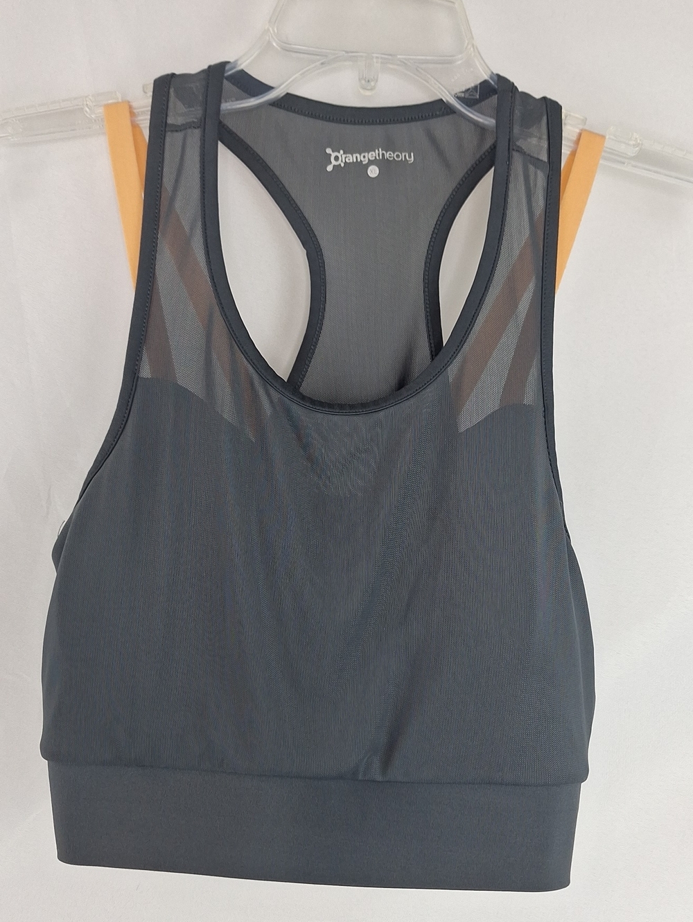 Orangetheory Fitness - Strappy Dark Gray Mesh Sports Bra Size XL